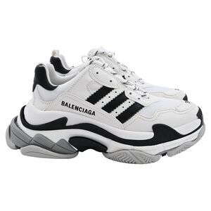 Balenciaga x Adidas Triple S Sneakers in White Polyester